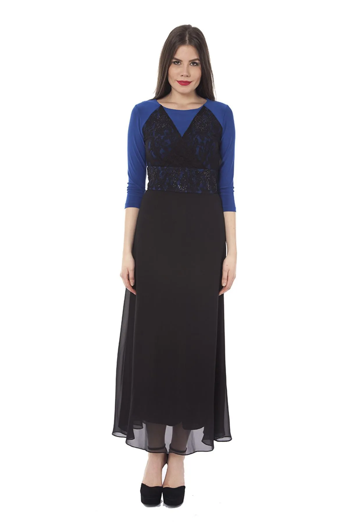 Taşlı Kemerli Elbise F7-0700