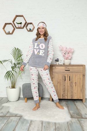 Gri Welsoft Polar Pijama 14C-9059