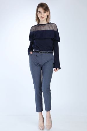 Kadın Kemerli Kumaş Pantolon 2C-1005