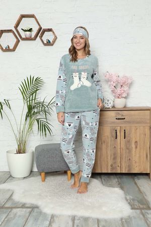 Mint Yeşil Welsoft Polar Pijama 14D-9058