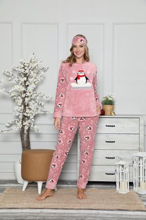 Pembe Welsoft Polar Pijama 13C-9047 