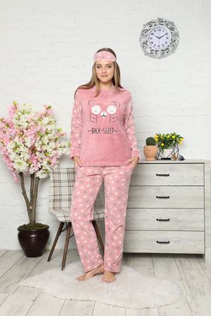 Kadın Kışlık Pembe Welsoft Polar Pijama 14E-9027