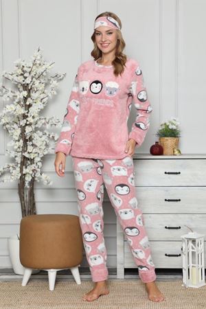 Pembe Welsoft Polar Pijama 14E-59048