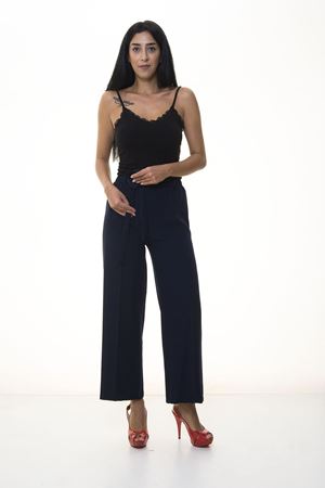 Lacivert Beli Lastikli Bol  Pantolon 6D-1050