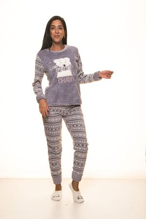 Gri Welsoft Polar Pijama 13D-9103