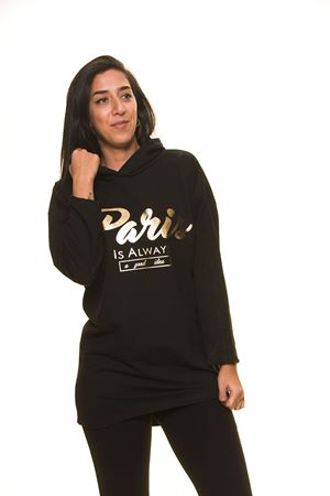 Siyah Kapşonlu Sweat 5F-1125