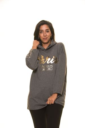 Gri Kapşonlu Sweat 5F-1130