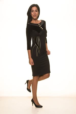 Siyah Kışlık Elbise K7-2038