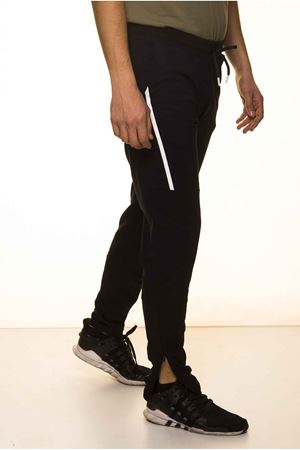 Lacivert Paça Fermuar Detaylı Erkek Eşofman Altı 11C-1112L