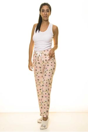Pudra Pembe Sevimli Ev Pijama Altı 9C-2056