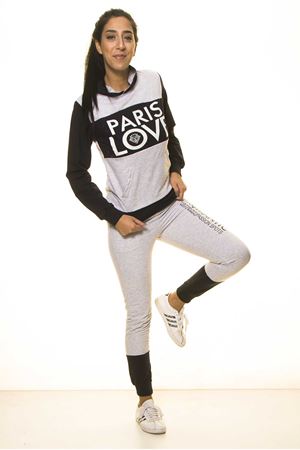 Gri Kapüşonlü Penye Eşofman Takım 8D-6594