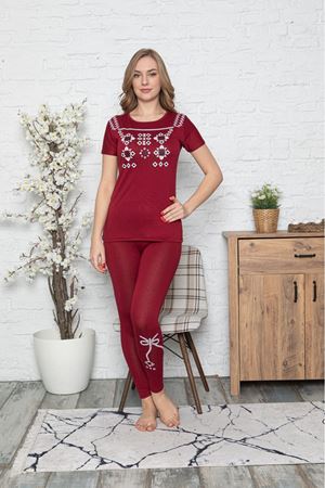 Bordo Taytlı Takım 3E-2086