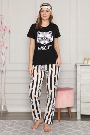 Kadın Kısa Kol Yazlık Pijama Takımı 3E-2542