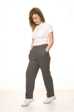 Kadın Antrasit Normal Paça  Eşofman Altı 5D-3078