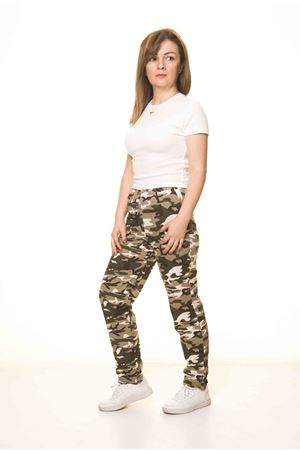 Kadın Kamuflaj Desen Yazlık Eşofman Altı 3D-3063