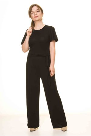 Kadın Düz Siyah Esnek Tulum 17C-1991