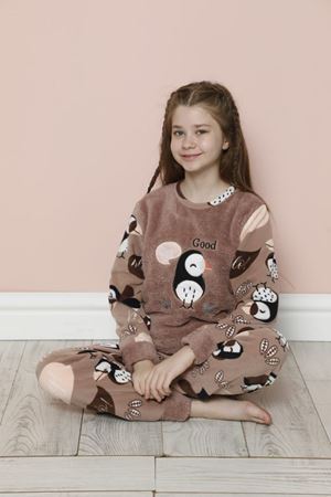 Çocuk Desenli Kışlık Polar Pijama Takımı 9C-20238K