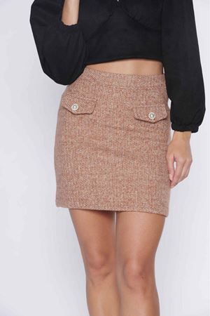 Kadın Kışlık Mini Cep Detaylı Tüvit Etek 12A-2300