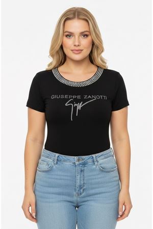 Kadın Büyük Beden Yazlık Kısa Kol Siyah Taş İşlemeli Body Bluz 17C-3005