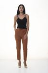 Kiremit Rengi Beli Lastikli  Pantolon 6D-1055