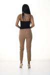 Açık Kahve Beli Lastikli Pantolon 6D-1048