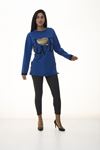 Kadın Mavi Sweatshirt 4D-1090