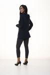 Kadın Lacivert Kapşonlu Sweatshirt 4D-1089