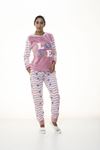 Kadın Welsoft Peluş Kışlık Polar Pijama Takımı 14E-1103