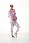 Kadın Welsoft Peluş Kışlık Polar Pijama Takımı 14E-1103
