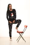 Kadın Lacivert  Welsoft Kışlık Polar Pijama Takımı 10E-9002