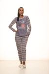 Gri Welsoft Polar Pijama 13D-9105