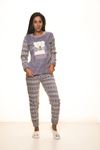 Gri Welsoft Polar Pijama 13D-9103