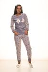 Gri Welsoft Polar Pijama 13D-9100