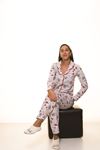Kadın Gri Kışlık Penye Şardonlu Pijama Takım 13D-9098