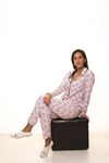 Kadın Pudra Penye Kışlık Şardonlu Pijama Takım 13D-9098P