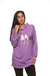 Lila Kapşonlu Sweat 5F-1123
