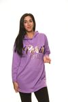 Lila Kapşonlu Sweat 5F-1123