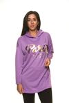 Lila Kapşonlu Sweat 5F-1123