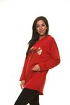 Kırmızı Kapşonlu Sweat 5F-1131