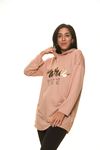 Açık Kahve  Kapşonlu Sweat 5F-1133