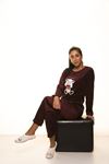 Bordo Kadife Pijama Takımı 12E-2004