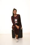 Bordo Kadife Pijama Takımı 12E-2004