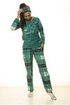 Zümrüt Yeşil Kışlık Welsoft Peluş Pijama 8D-1163Y