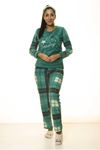 Zümrüt Yeşil Kışlık Welsoft Peluş Pijama 8D-1163Y