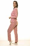 Pembe Kışlık Kar Tanesi Welsoft Peluş Pijama 2C-2046