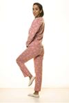 Pembe Kışlık Kar Tanesi Welsoft Peluş Pijama 2C-2048
