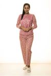 Pembe Kışlık Kar Tanesi Welsoft Peluş Pijama 2C-2048