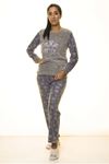 Antrasit Kışlık Kar Tanesi Welsoft Peluş Pijama 14C-2043