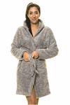 Gri Cepli Peluş Sabahlık 2C-2050