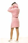 Pembe Cepli Peluş Kışlık Sabahlık 13C-2041